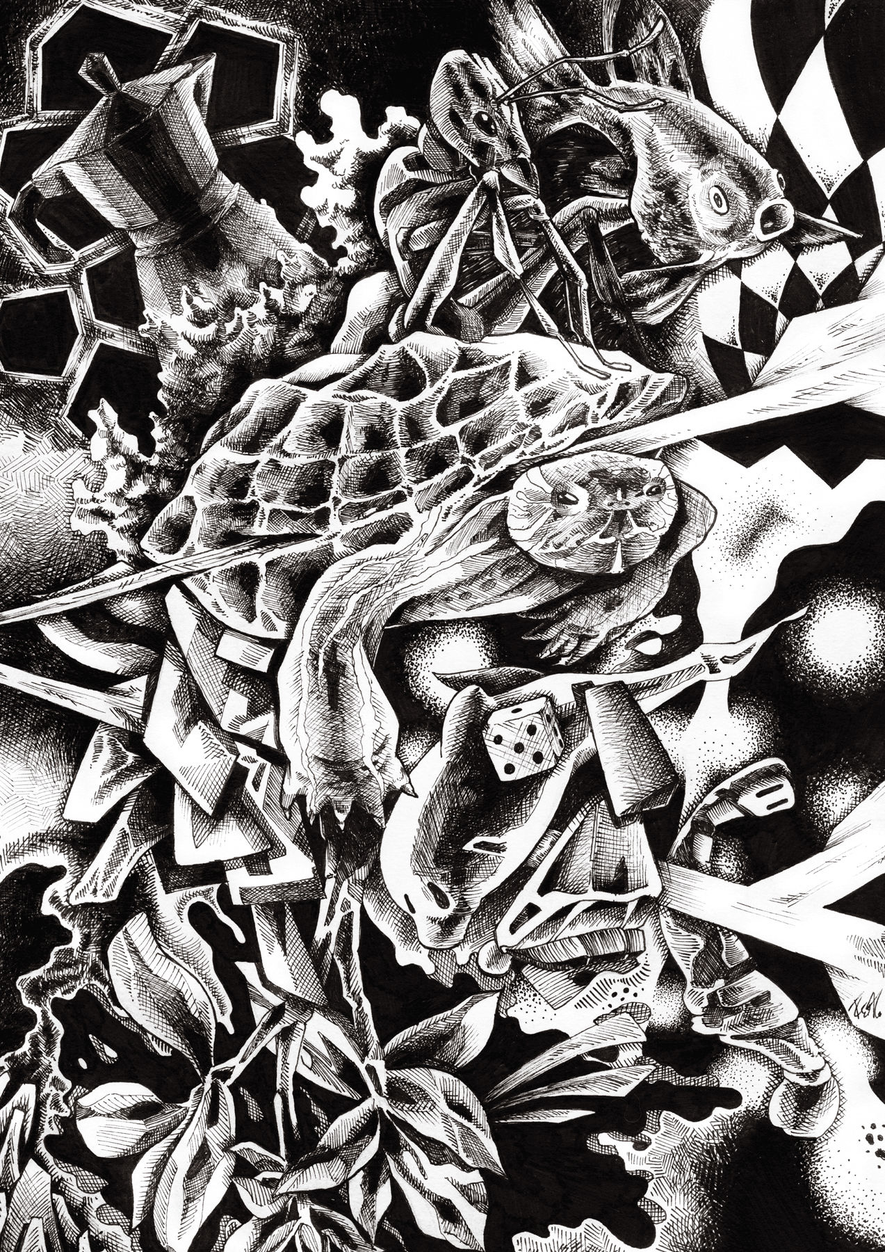 #15 Aquatic turtle - art by Inkscoholic (Tancredi Trugenberger)