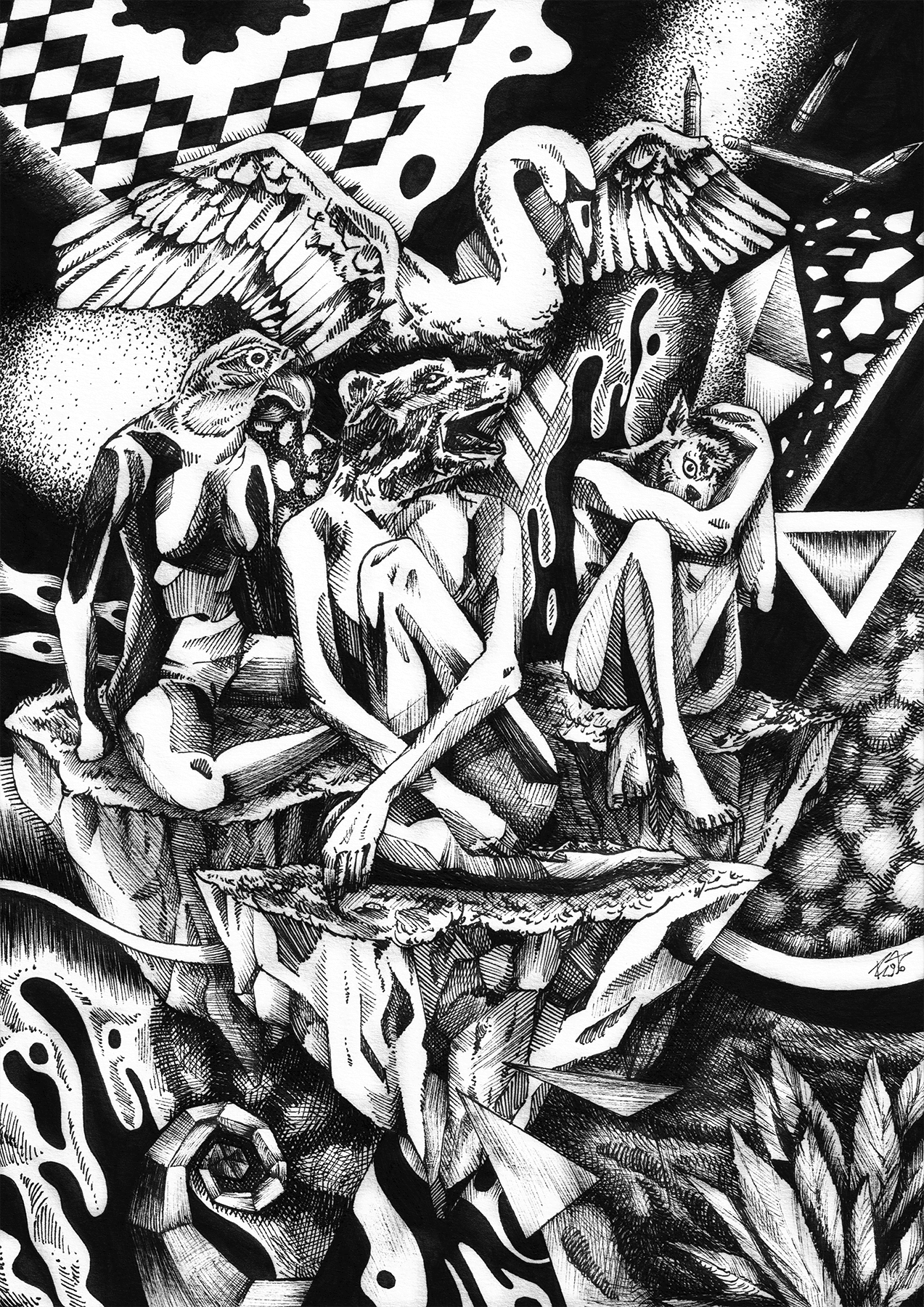 #11 Beastly Pantheon - art by Inkscoholic (Tancredi Trugenberger)